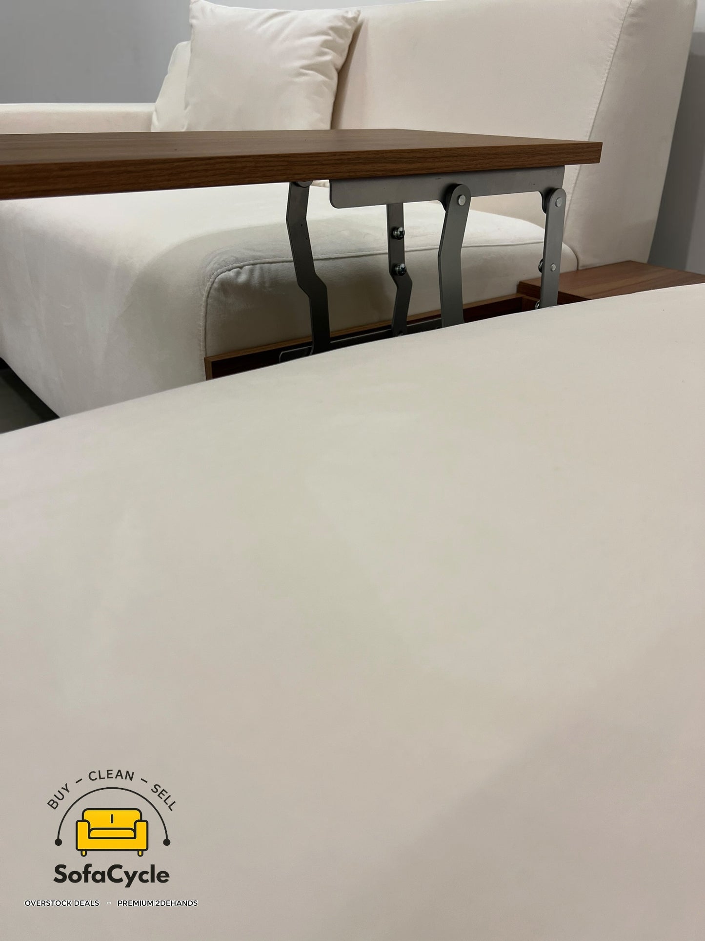 Chateau d'Ax hoekzetel beige met opbergkoffer – overstock