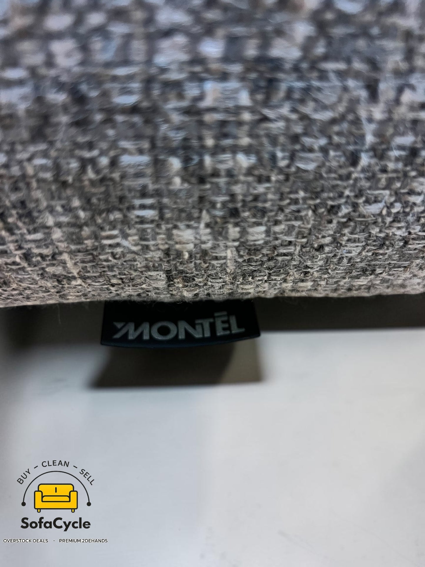 Montèl hoekzetel grijs in stof, hoek L – tweedehands