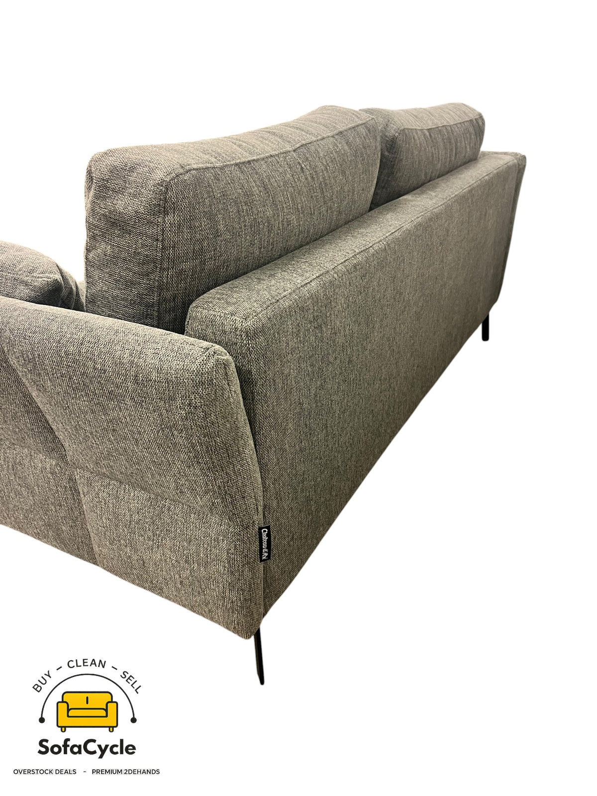 Tweezitsbank grijs Chateau d'Ax in stof – overstock