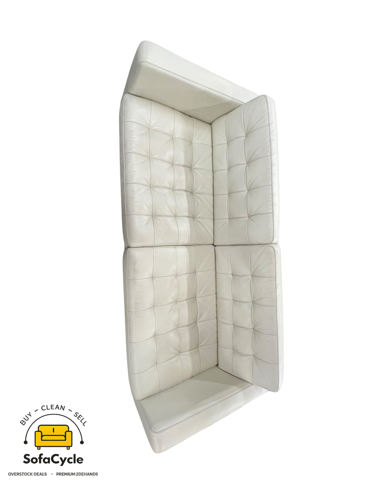 3-zitsbank IKEA wit in leder/kunstleder – tweedehands