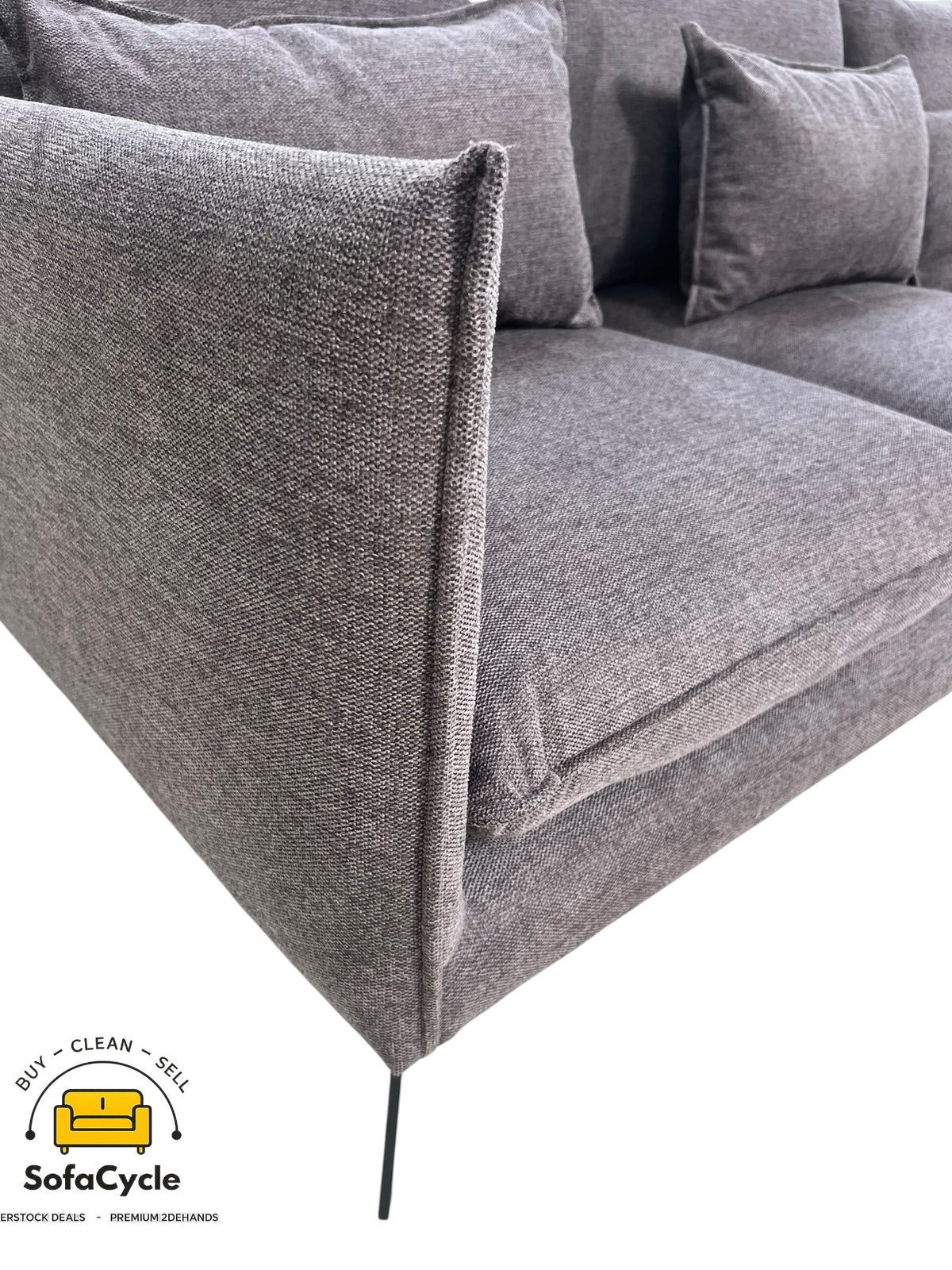 Chateau d'Ax 3-zit antraciet in stof, modulair – overstock