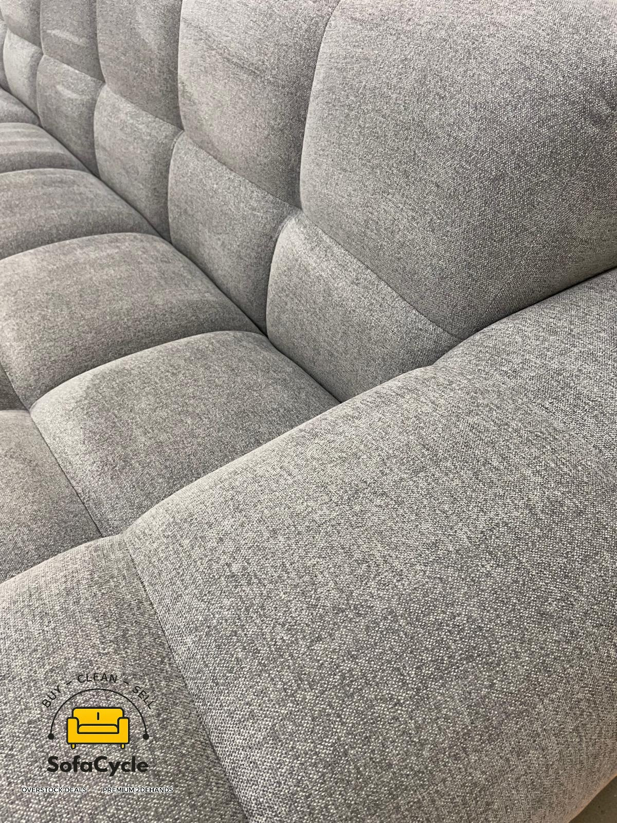 Goossens Opulent hoekzetel grijs in stof, hoek L – overstock