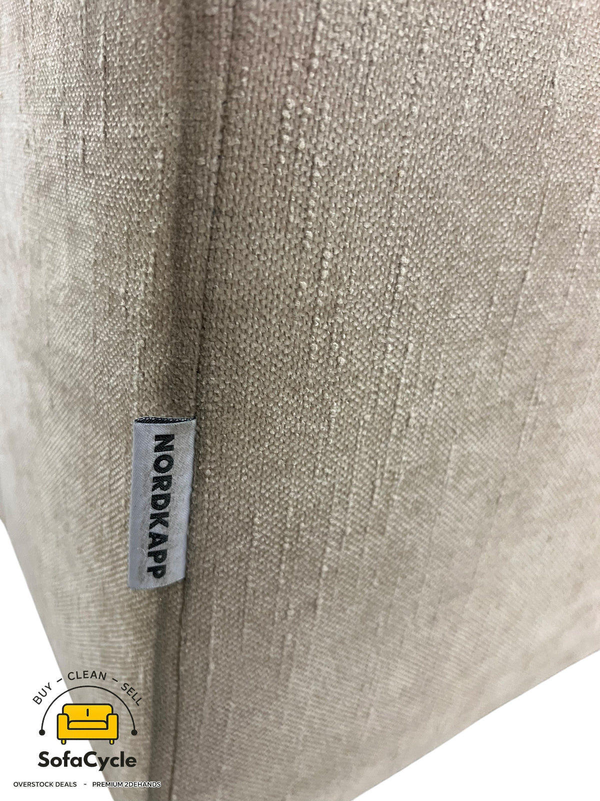 Nordkapp hoekzetel beige in stof, hoek R – overstock