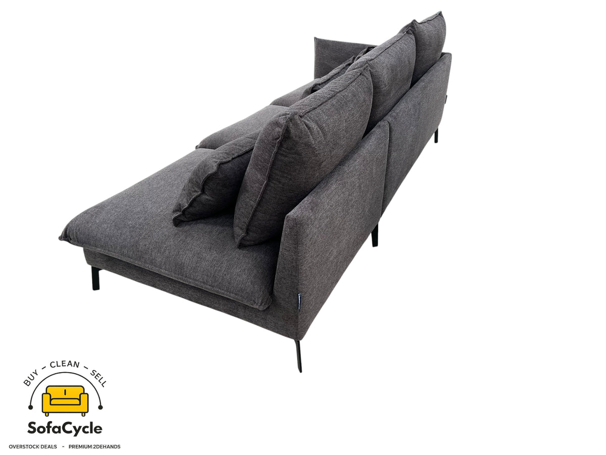 Chateau d'Ax 3-zit antraciet in stof, modulair – overstock