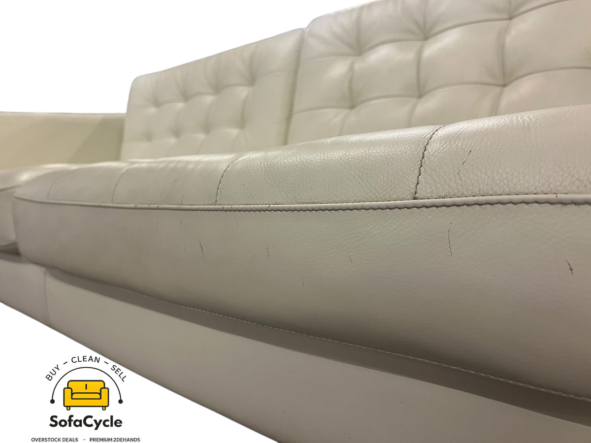3-zitsbank IKEA wit in leder/kunstleder – tweedehands