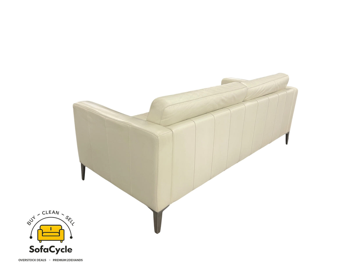 3-zitsbank IKEA wit in leder/kunstleder – tweedehands