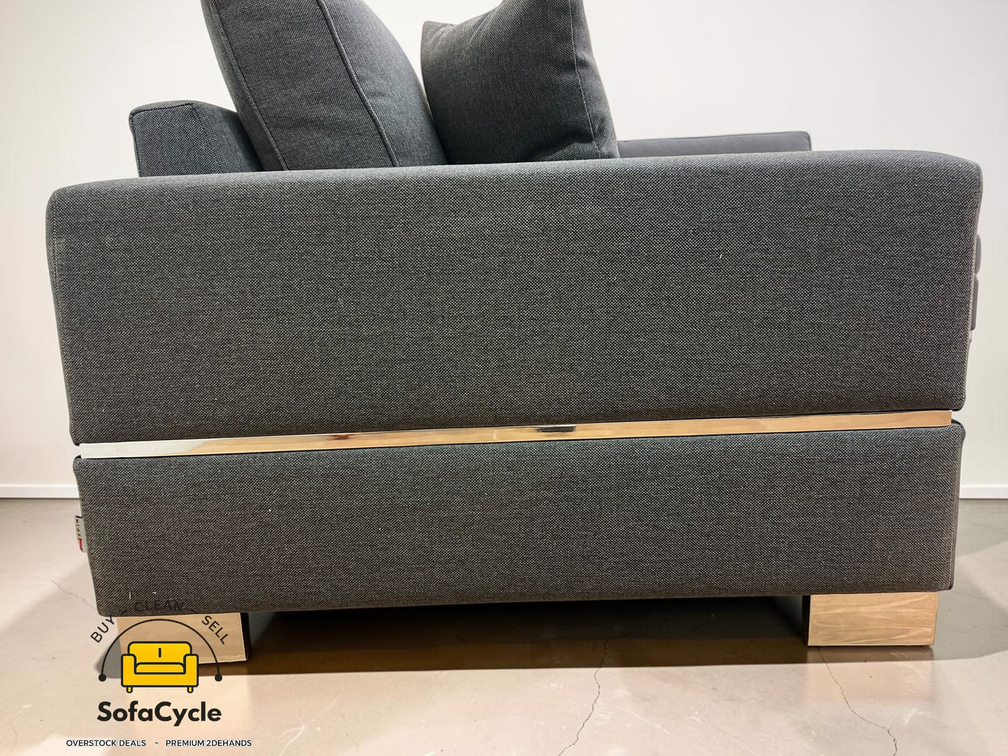 Hoekzetel zwart in stof extra ruim, hoek R – overstock
