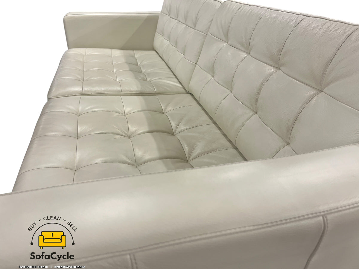 3-zitsbank IKEA wit in leder/kunstleder – tweedehands