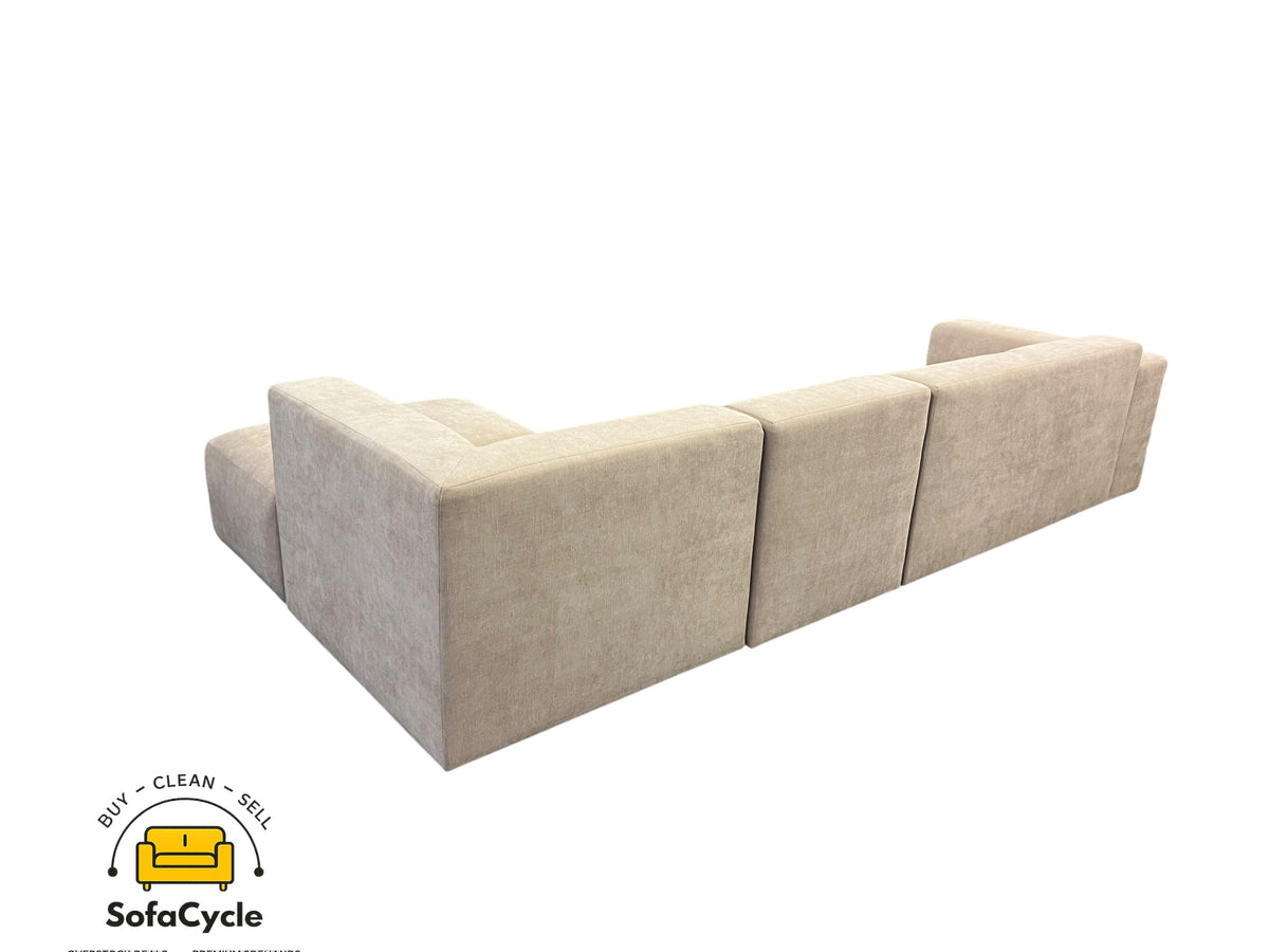 Nordkapp hoekzetel beige in stof, hoek R – overstock