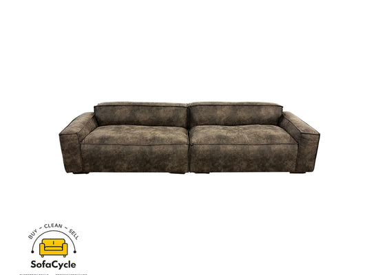 4-zit bruin in microvezel – overstock