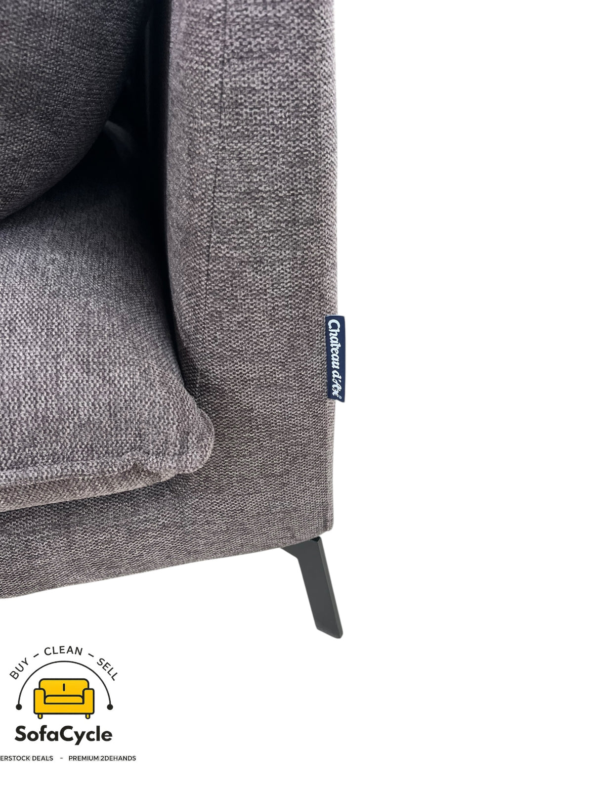 Chateau d'Ax 3-zit antraciet in stof, modulair – overstock