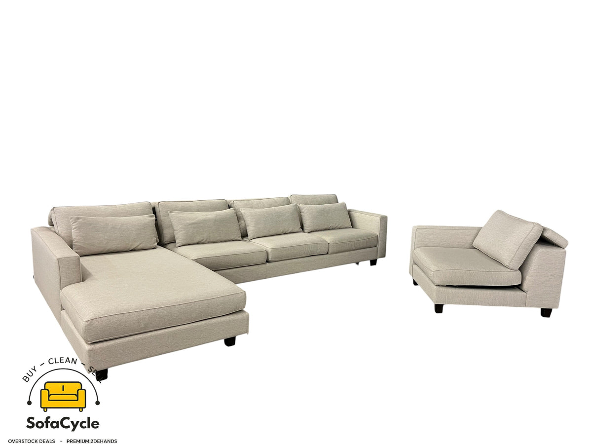 Flemish Tradition hoekzetel grijs, modulair – tweedehands