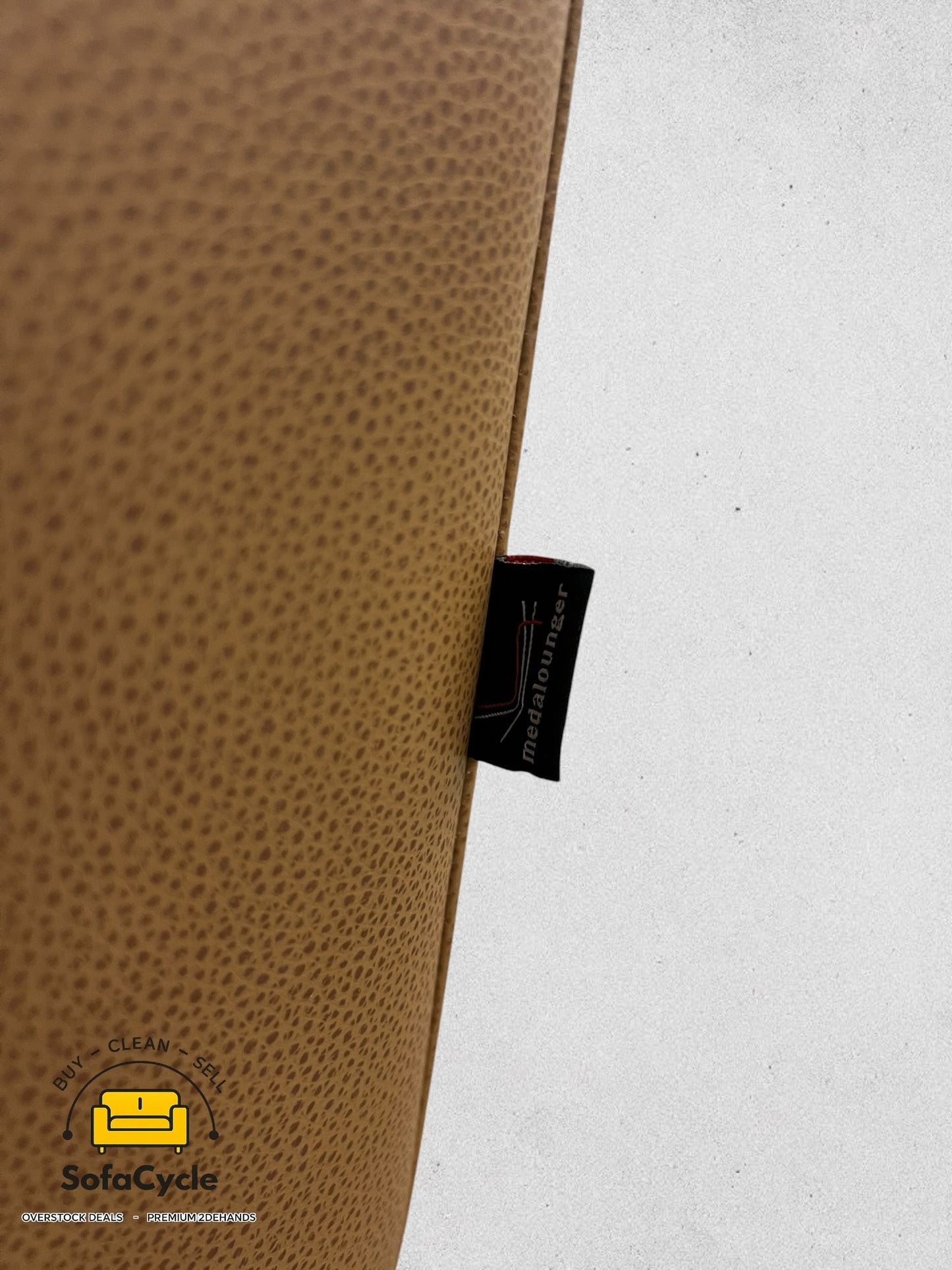 Medalounger 2-zit cognac met relaxfunctie – tweedehands