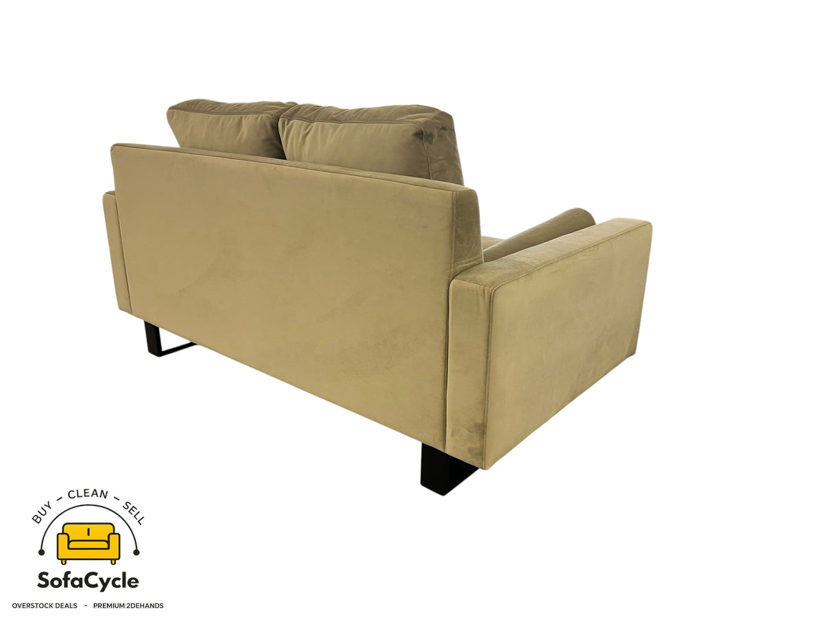 NV Gallery 3-zit + 2-zit taupe in fluweel – overstock