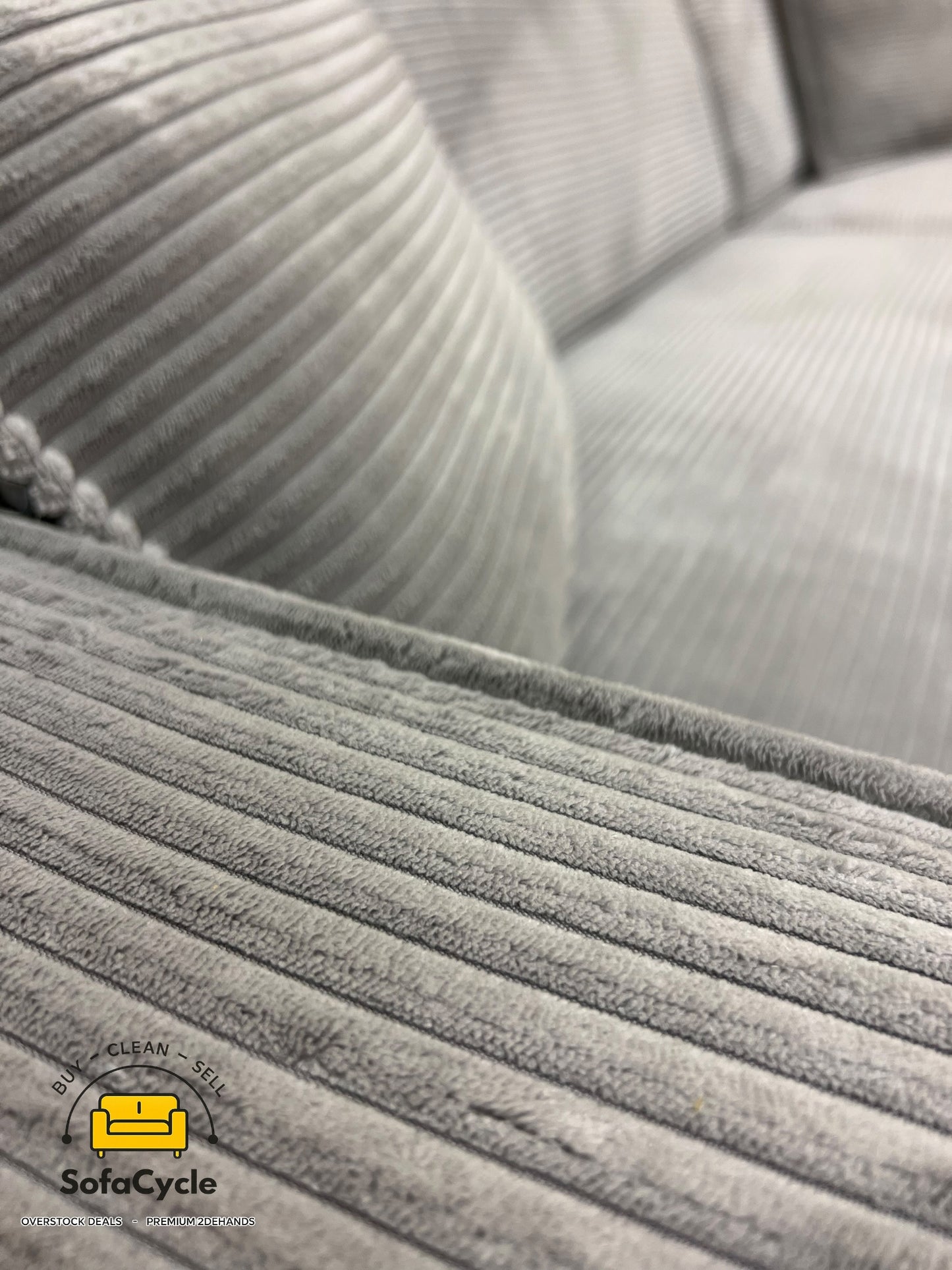 Belfast hoekzetel grijs in fluweel, hoek R – overstock