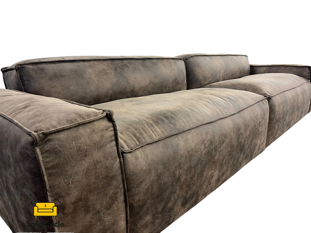 4-zit bruin in microvezel – overstock