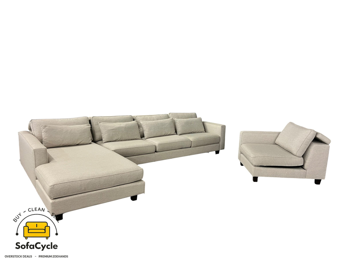 Flemish Tradition hoekzetel grijs, modulair – tweedehands