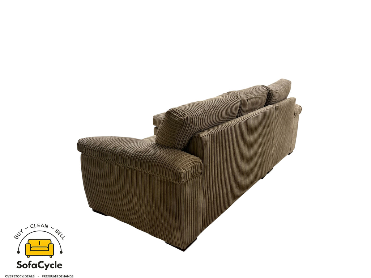 Hoekzetel bruin in ribstof, hoek L – overstock