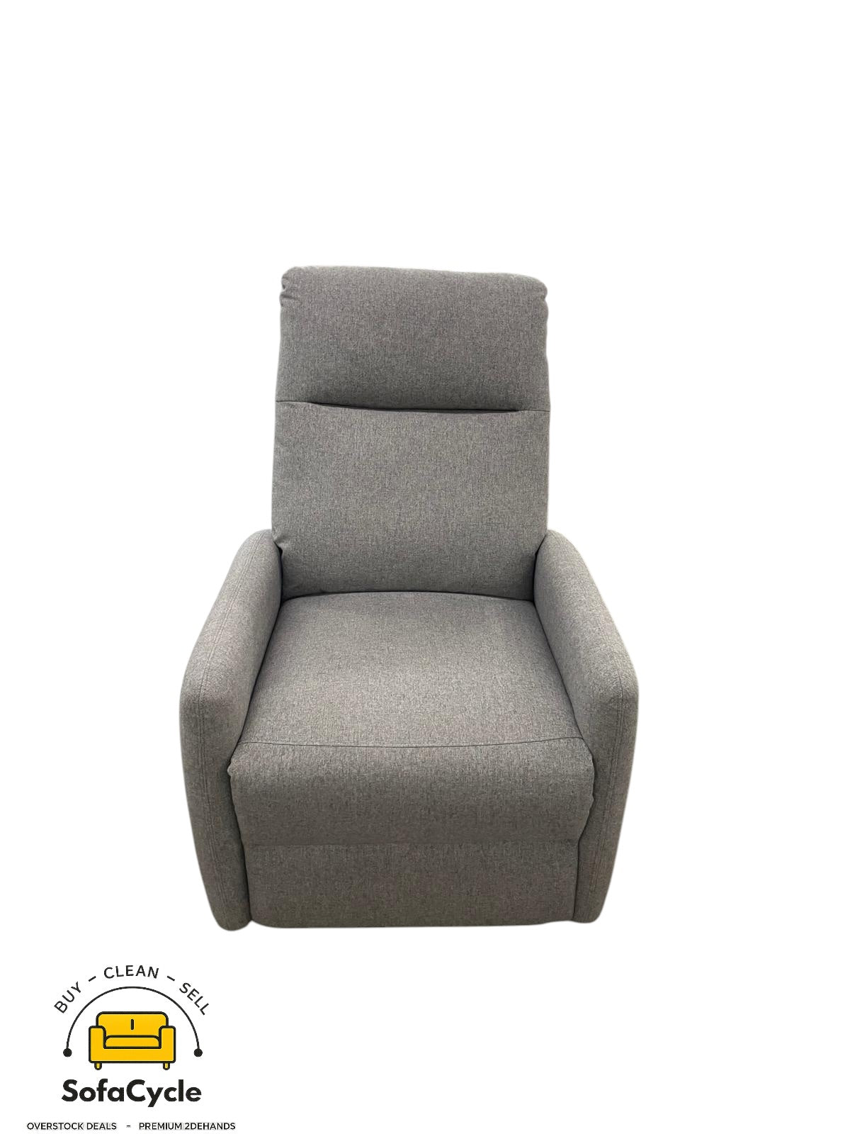 Elektrische relaxfauteuil grijs in stof – tweedehands