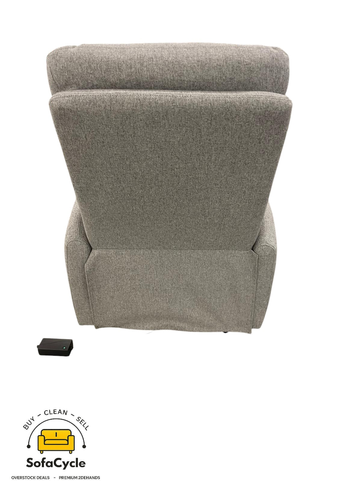 Elektrische relaxfauteuil grijs in stof – tweedehands