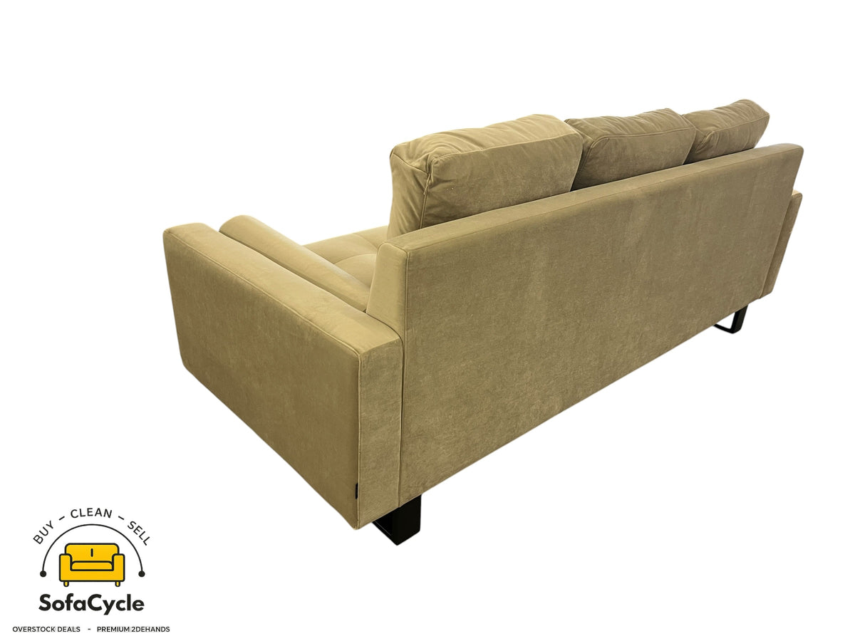 NV Gallery 3-zit + 2-zit taupe in fluweel – overstock