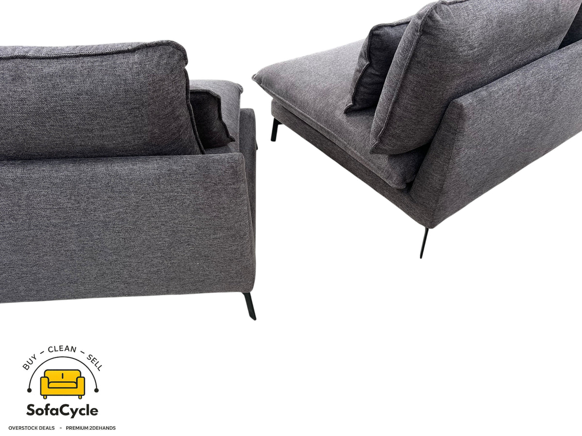 Chateau d'Ax 3-zit antraciet in stof, modulair – overstock