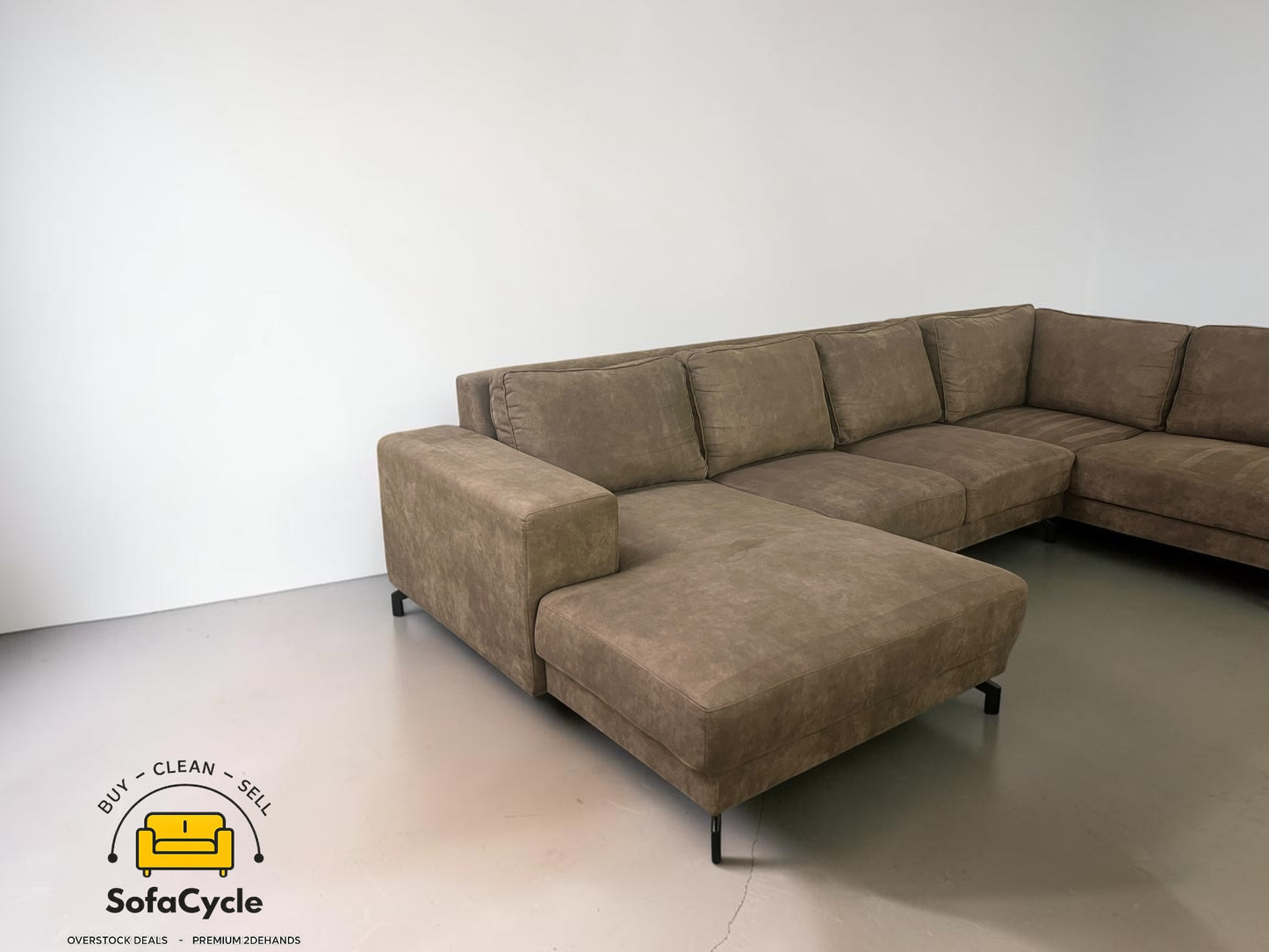 U-zetel groen in fluweel – tweedehands