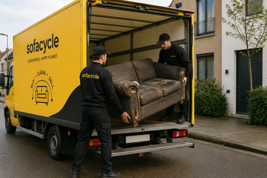 Dienst: afvoer oude zetel naar containerpark