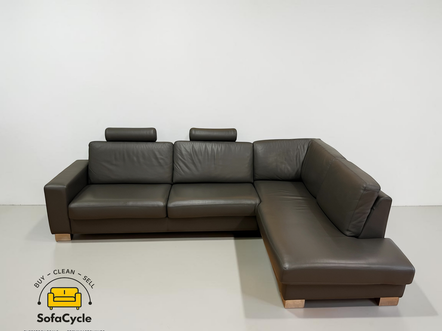 Bultex hoekzetel antraciet met hoofdsteun – tweedehands