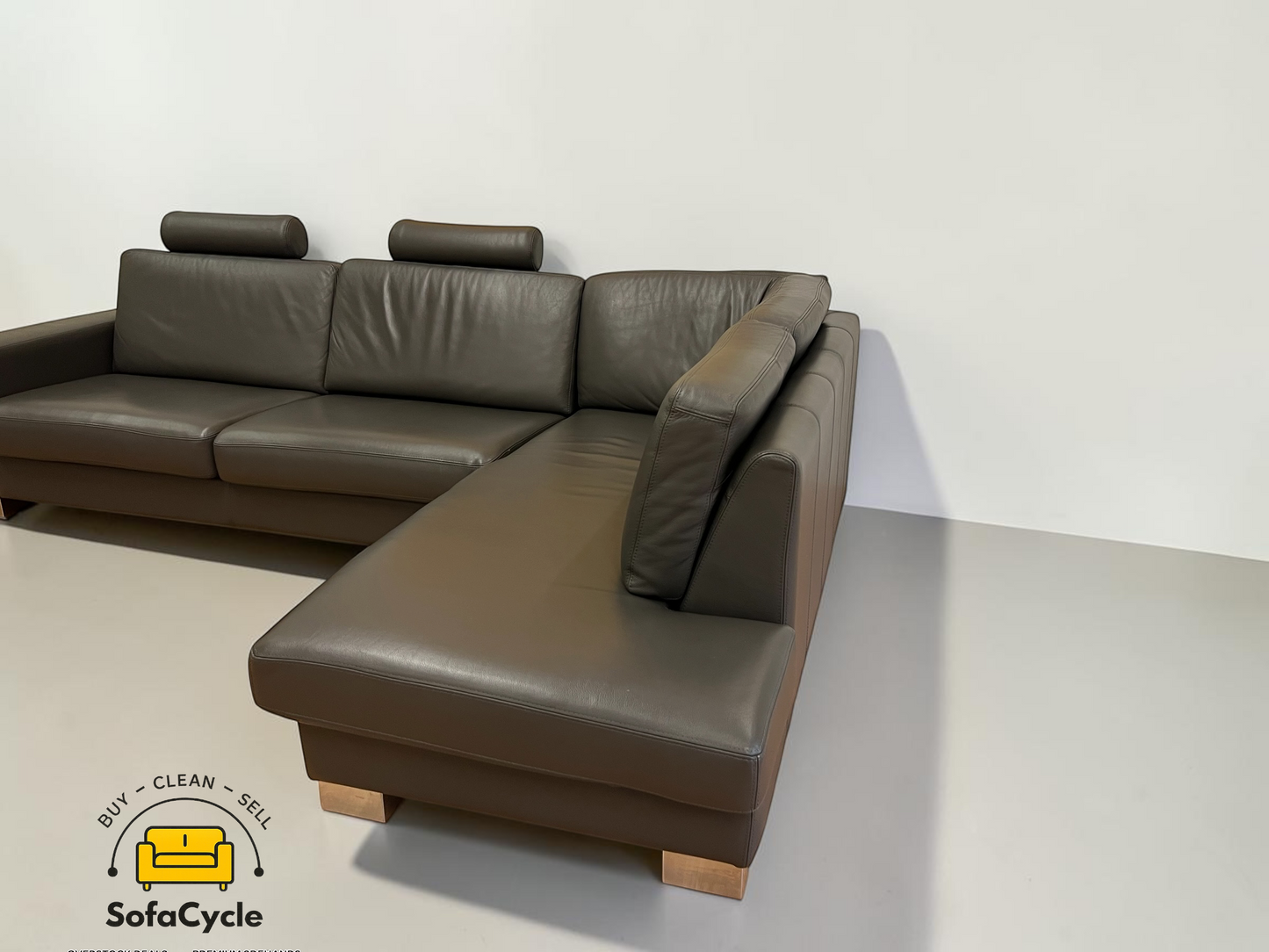 Bultex hoekzetel antraciet met hoofdsteun – tweedehands