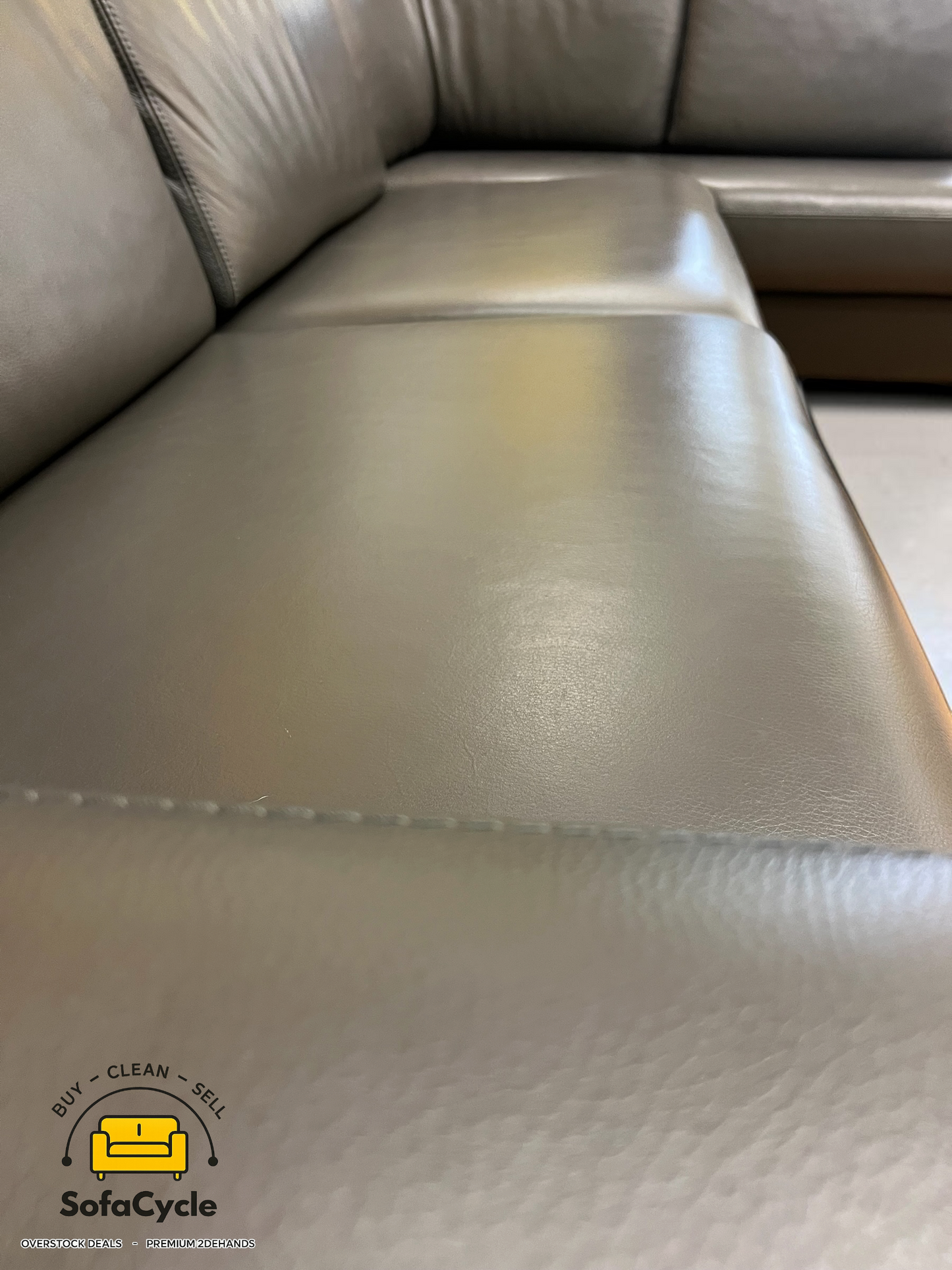 Bultex hoekzetel antraciet met hoofdsteun – tweedehands