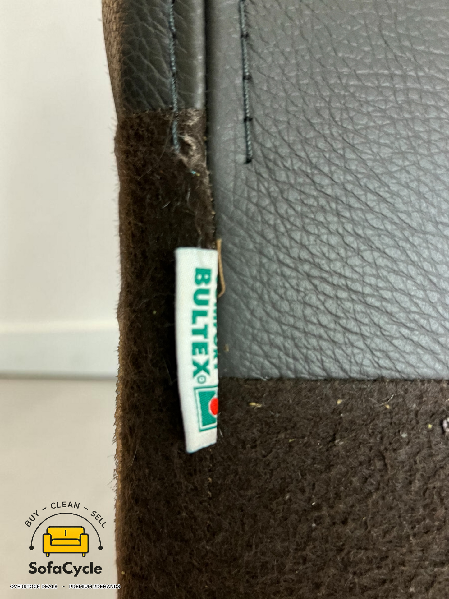 Bultex hoekzetel antraciet met hoofdsteun – tweedehands